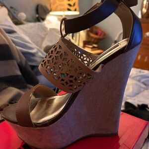 Brown Wedge Sandals